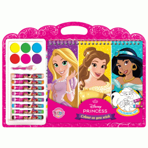 Disney Princess Colouring Set + สีน้ำและสีชอล์ก Colour as you wish 